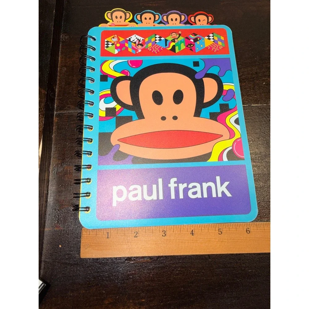 Paul Frank Julius the Monkey Spiral Notebook Dot Grid‎ Journal with Tabs